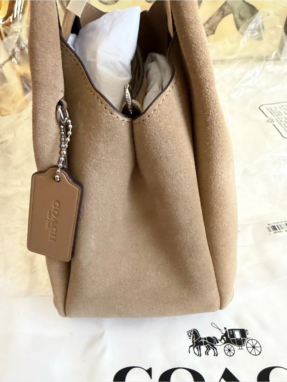 Coach Peanut  Suede Lana 23 Satchel NWT HTF
